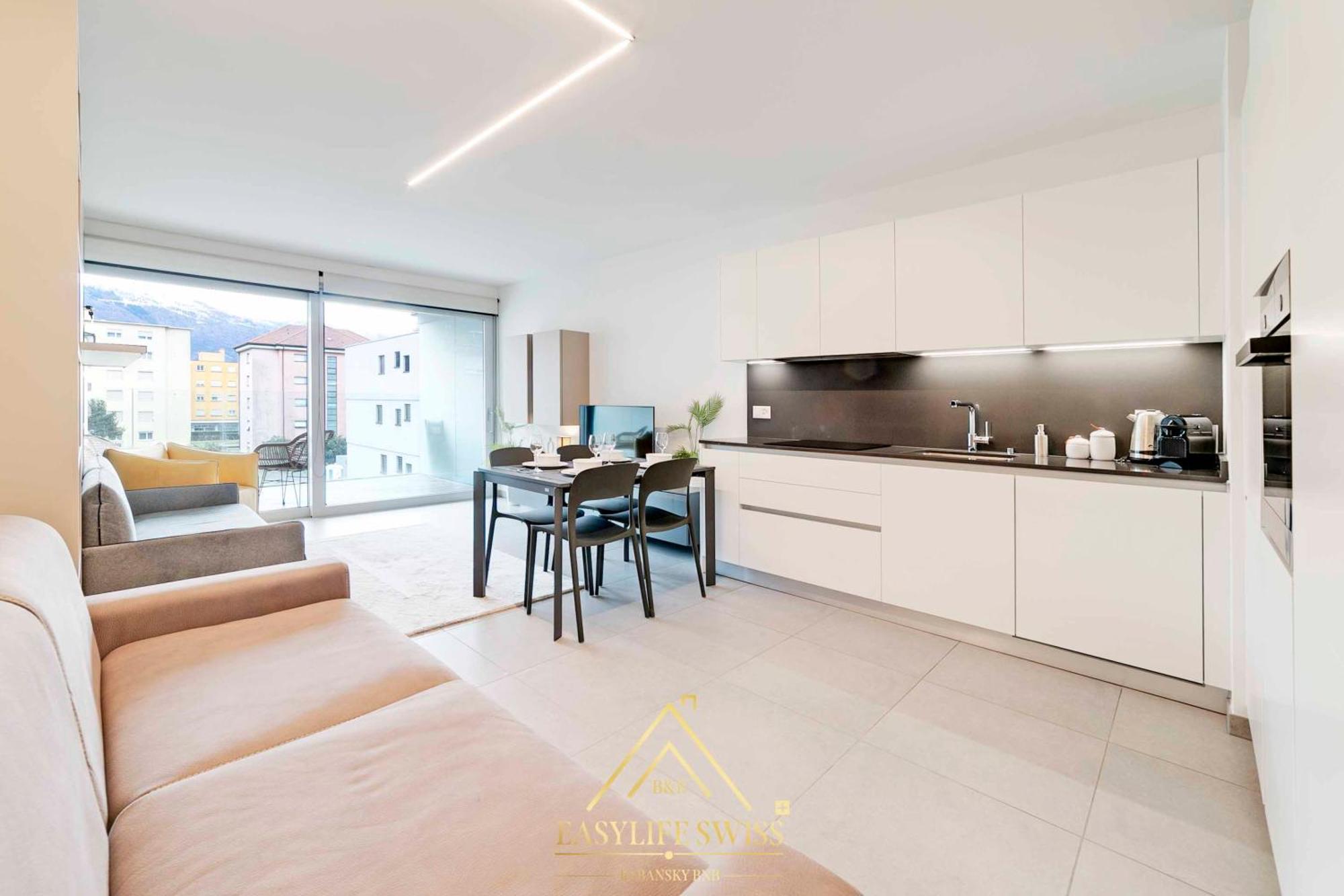Rame Loft Per 4 Persone A Bellinzona -By Easylife Swiss Apartment ภายนอก รูปภาพ